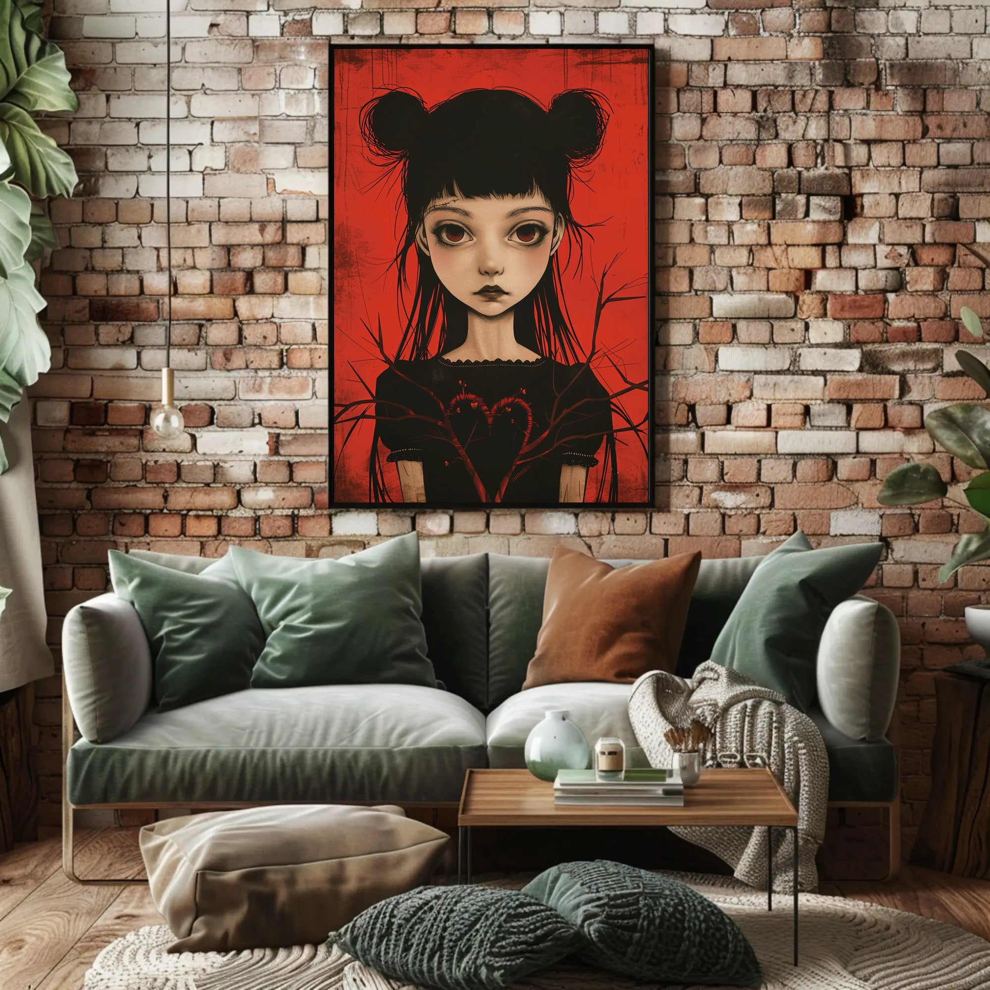 Gothic Girl Portrait Poster for Unique Home Decor PosterGoat