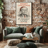 47th President Christmas Greeting Poster