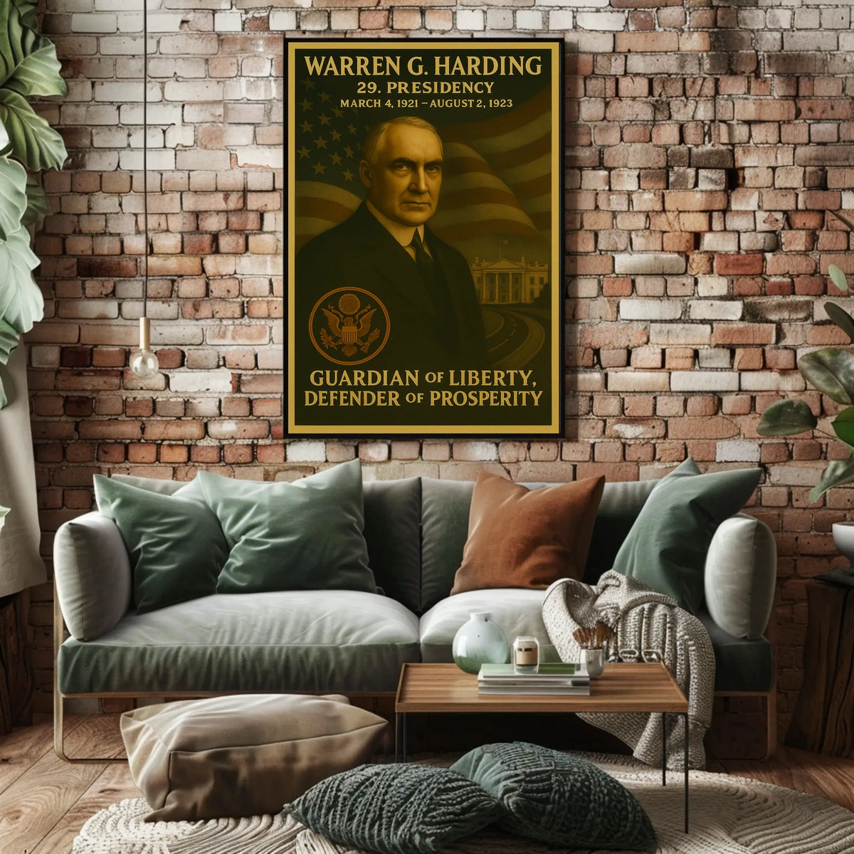 Warren G. Harding Presidential Portrait Historical or Presidential Poster