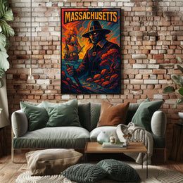 Massachusetts Pilgrim Poster