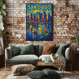 San Diego Skyline Poster