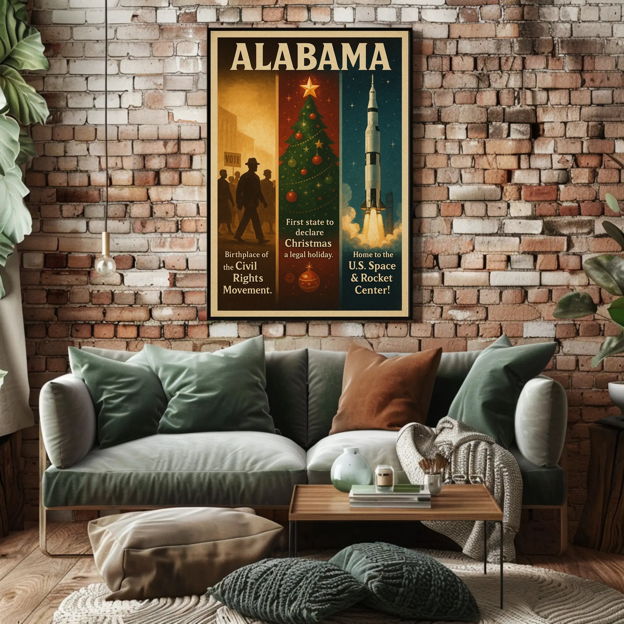 Alabama A State Of Historical Poster