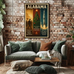 Alabama A State Of Historical Poster