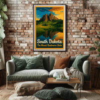 South Dakota The Mount Rushmore State Poster