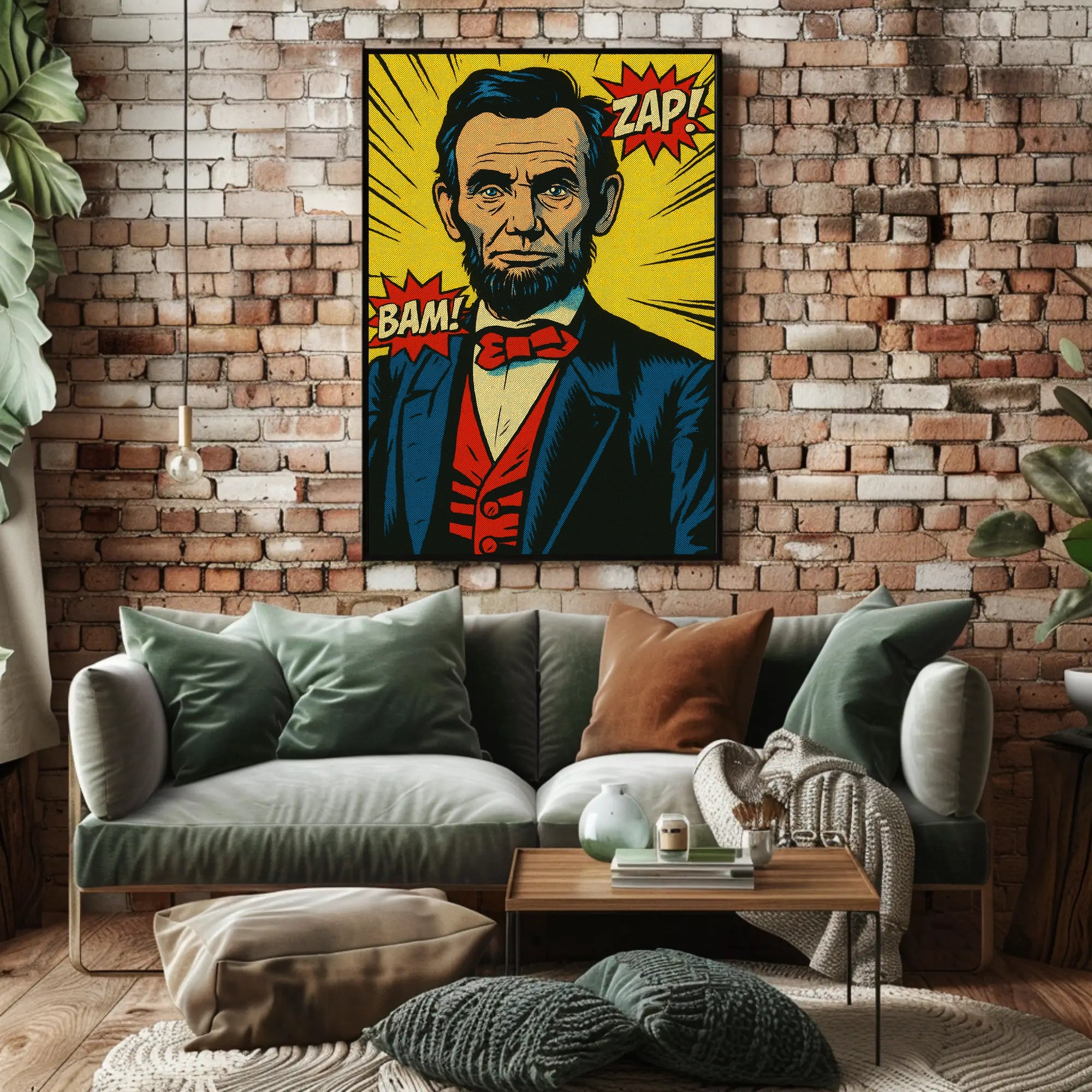Comic-Style Historical Figure Poster Print PosterGoat