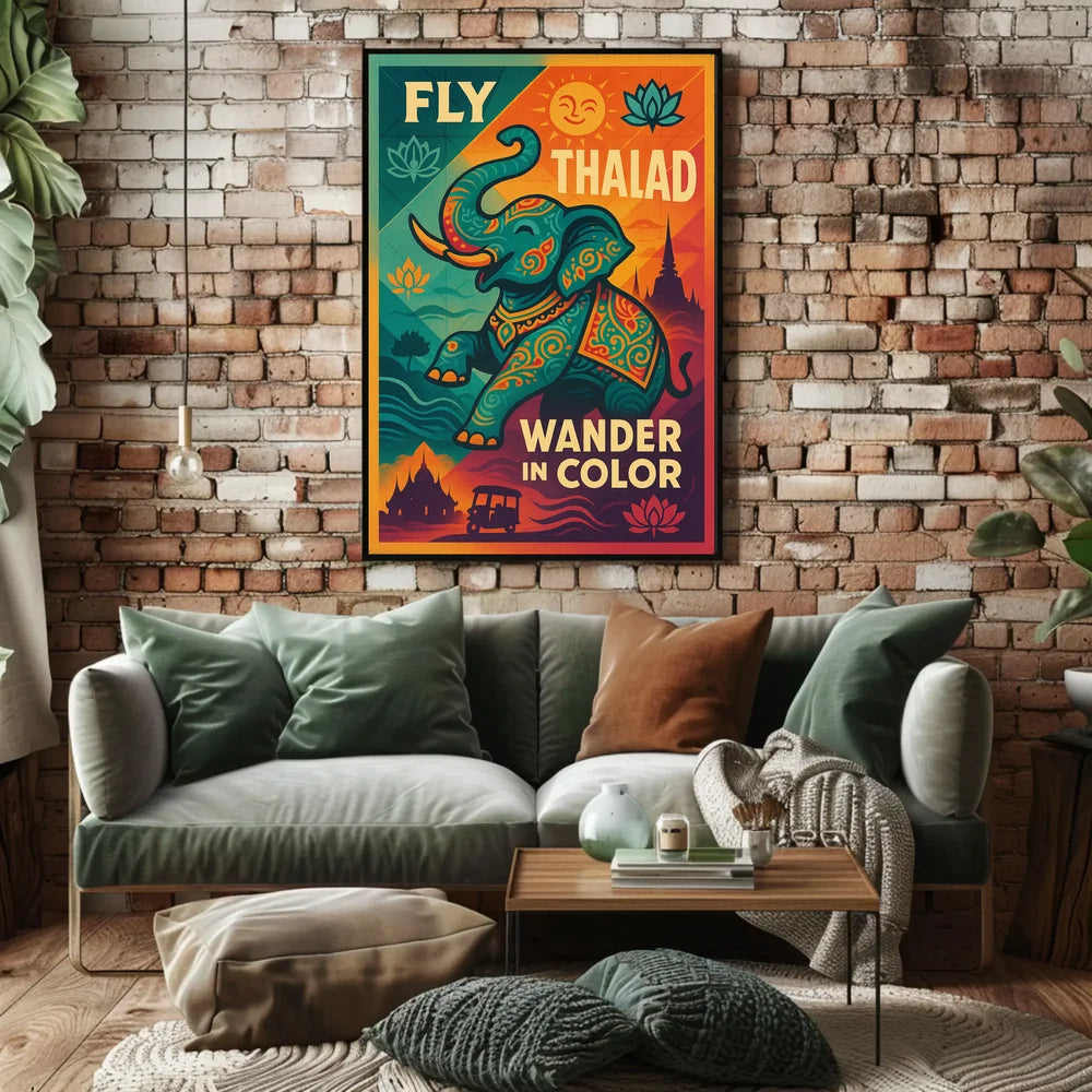 Thailand Adventure Vintage Travel Poster PosterGoat