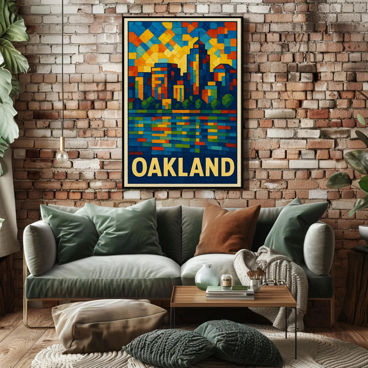 Oakland Skyline Mosaic Poster