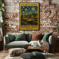 Portland Harbor Frost Poster