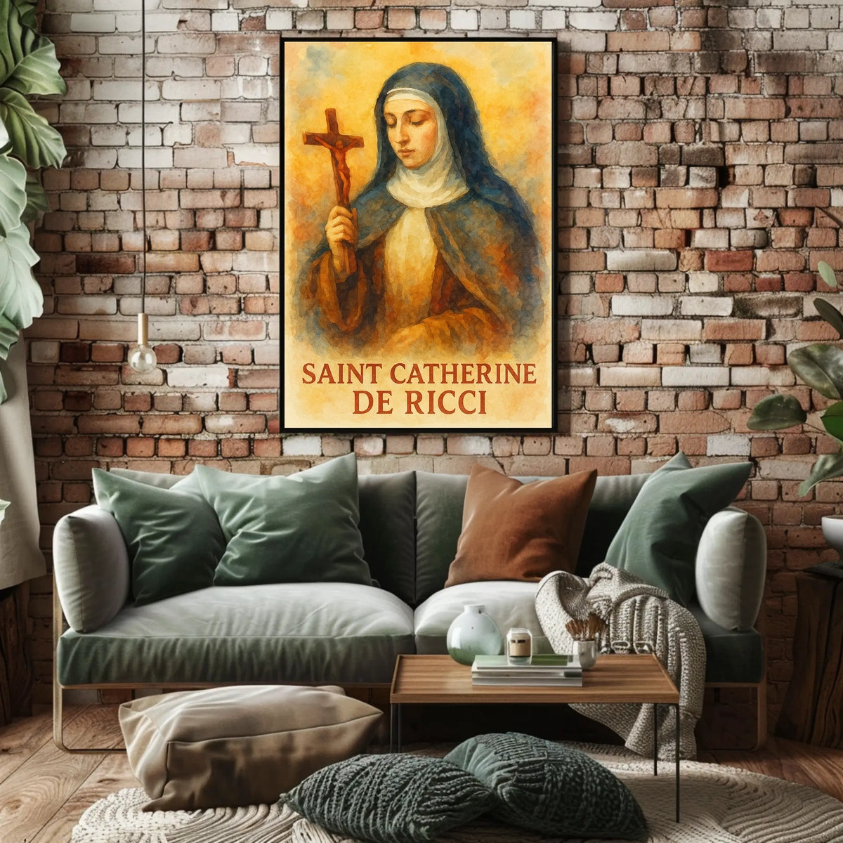 Saint Catherine De Ricci Portrait Of Faith Devotion Poster