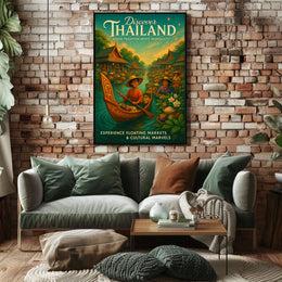 Discover Thailand Floating Markets Cultural Marvels Poster