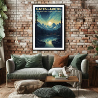 Gates Of The Arctic Travel Poster Vintage Print