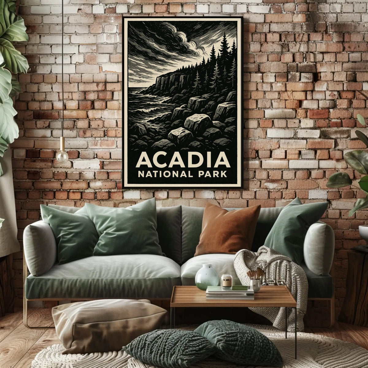 Acadia National Park Wanderlust Vintage Travel Poster