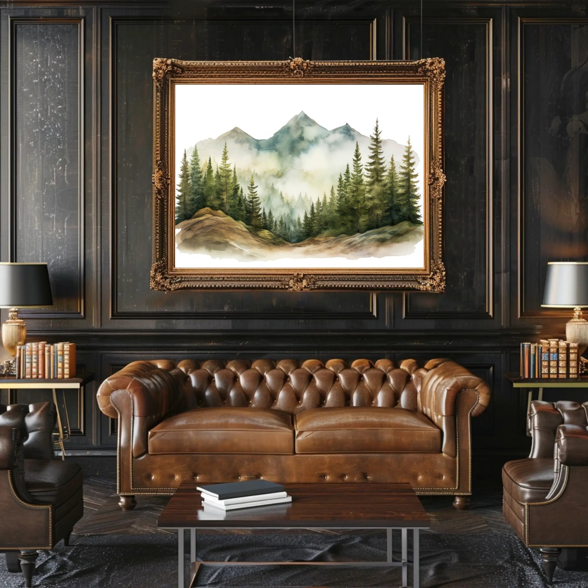 Tranquil Mountain Landscape Poster