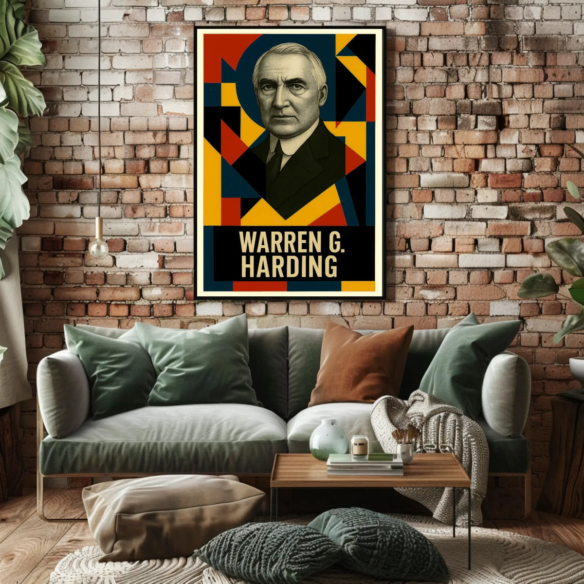 Warren G. Harding 29th President of the United States Abstract Pop Poster
