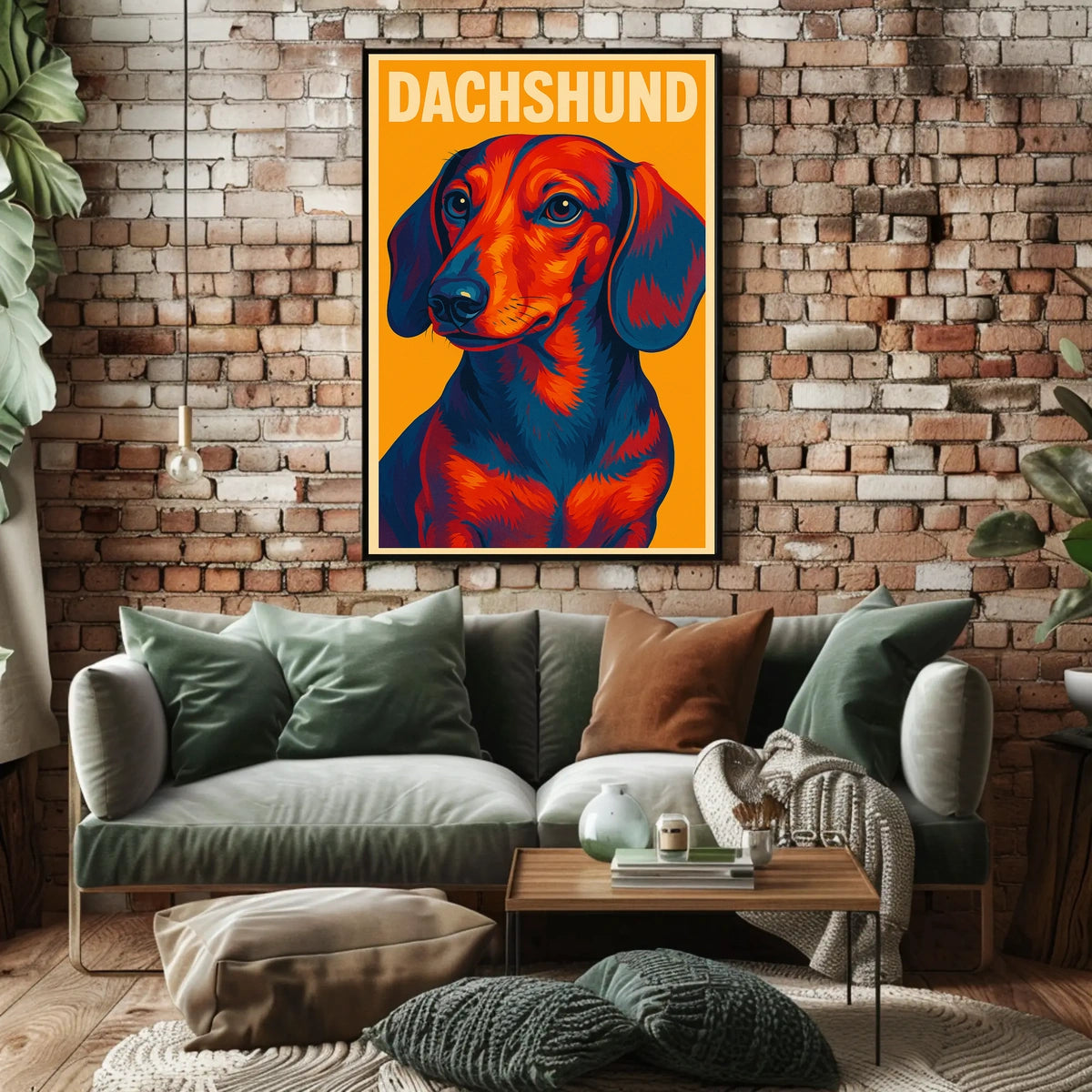 Vibrant Dachshund Portrait Poster