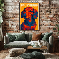 Vibrant Dachshund Portrait Poster
