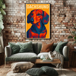 Vibrant Dachshund Portrait Poster
