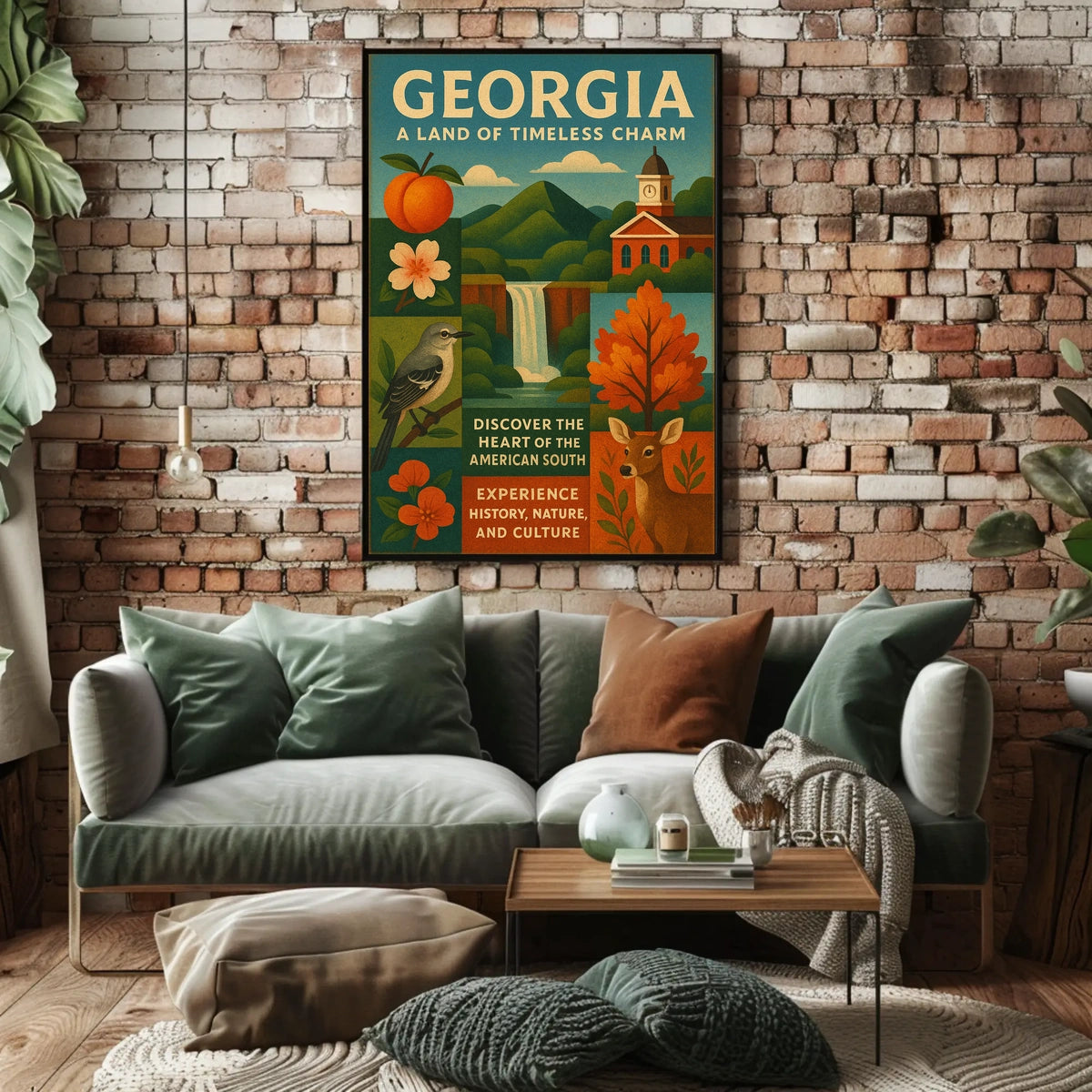 Georgia A Land Of Timeless Charm Poster