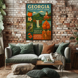 Georgia A Land Of Timeless Charm Poster