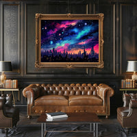 Cosmic Cityscape Poster PosterGoat
