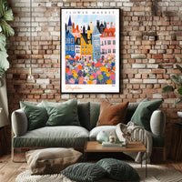 Brighton Flower Market Poster PosterGoat