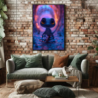 Vivid Gecko in Fantastical Setting Fantasy or Mythology Poster PosterGoat