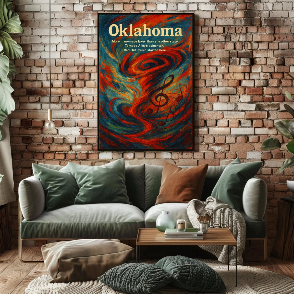 Oklahoma Land Of Lakes And Music Poster