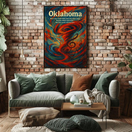 Oklahoma Land Of Lakes And Music Poster