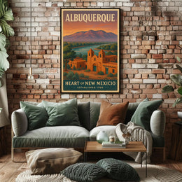 Albuquerque Heart of New Mexico Travel Poster