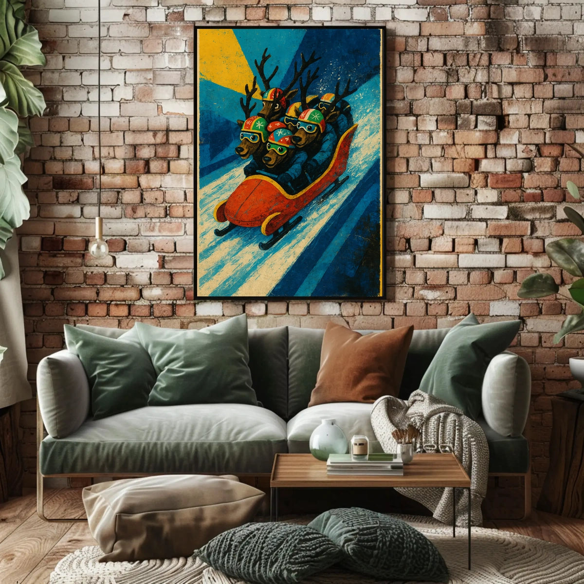 Reindeer Bobsled Adventure Poster