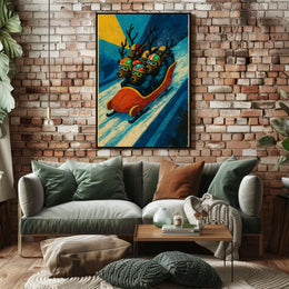 Reindeer Bobsled Adventure Poster