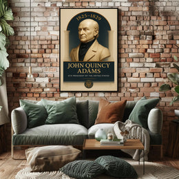 John Quincy Adams Vintage Presidential Historical Poster PosterGoat