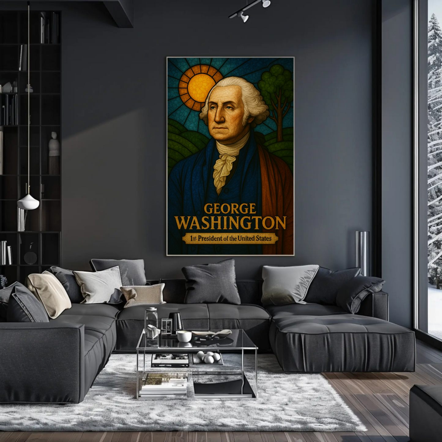 George Washington First President Portrait Travel Poster