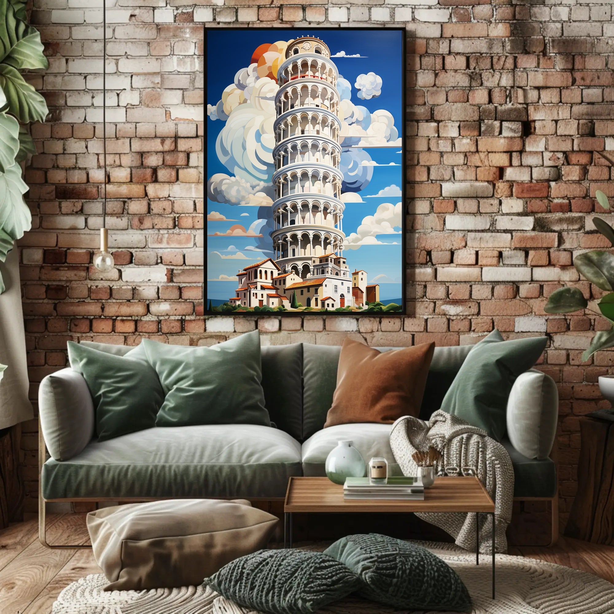 The Leaning Tower Of Pisa Artistic Poster PosterGoat