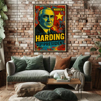 Warren G. Harding 29th President of the United States Graffiti Pop Art Poster