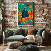 Explore Tunisia in Style Vibrant Aviation Travel Poster PosterGoat