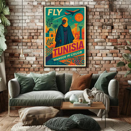 Explore Tunisia in Style Vibrant Aviation Travel Poster PosterGoat