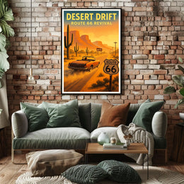 Desert Drift Route 66 Revival Poster