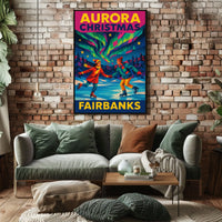 Fairbanks Aurora Christmas Poster