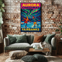 Fairbanks Aurora Christmas Poster