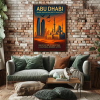 Abu Dhabi Innovation and Tradition Travel Poster