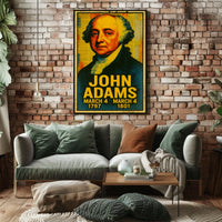 Patriotic Pop Art Historical Figure Bold Portrait American Revolution Tribute Poster
