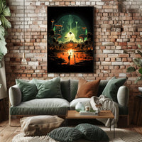 Futuristic Oasis Poster
