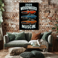 2025 Woodward Muscle Car Event Poster