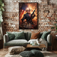 Harry S. Truman Illustrated Poster