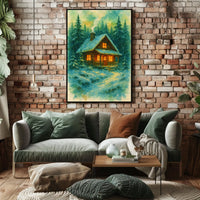 Cozy Winter Cabin Poster