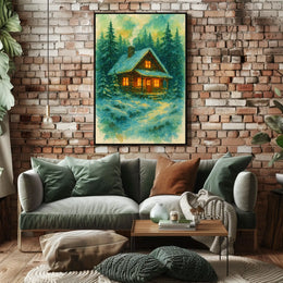 Cozy Winter Cabin Poster