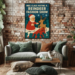 Mrs. Claus Hosts a Reindeer Fashion Show Poster
