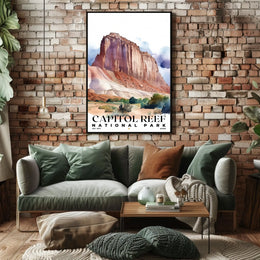 Capitol Reef Watercolor Wall Art Poster