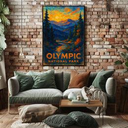 Olympic National Park Poster Landscape Wall Art 18x24